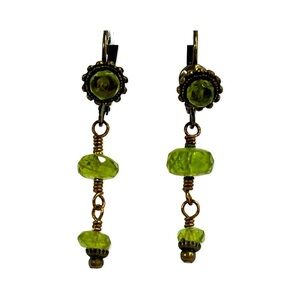 Elegant Green Dangle Earrings